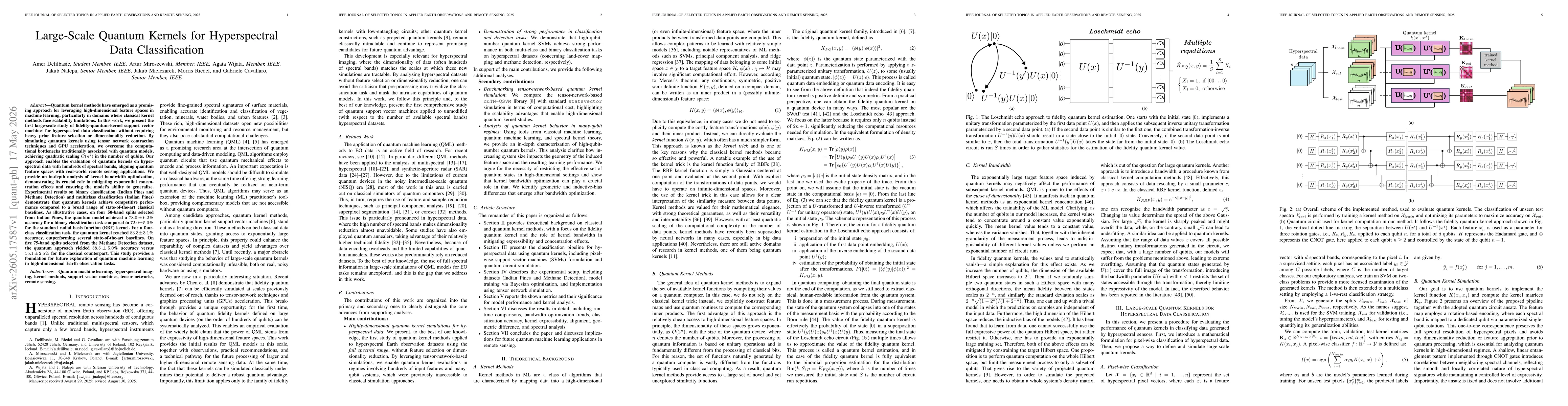 Thumbnail for Large-Scale Quantum Kernels for Hyperspectral Data Classification