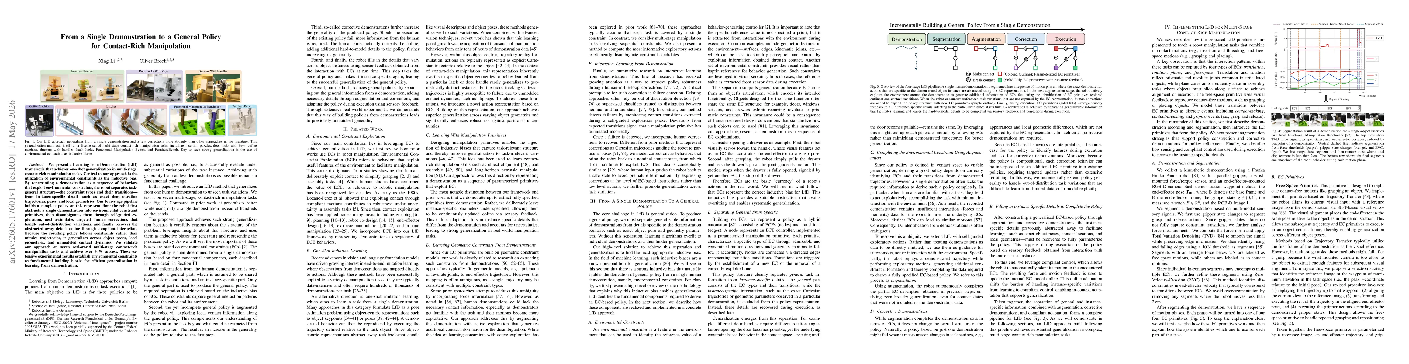 Thumbnail for From a Single Demonstration to a General Policy for Contact-Rich Manipulation
