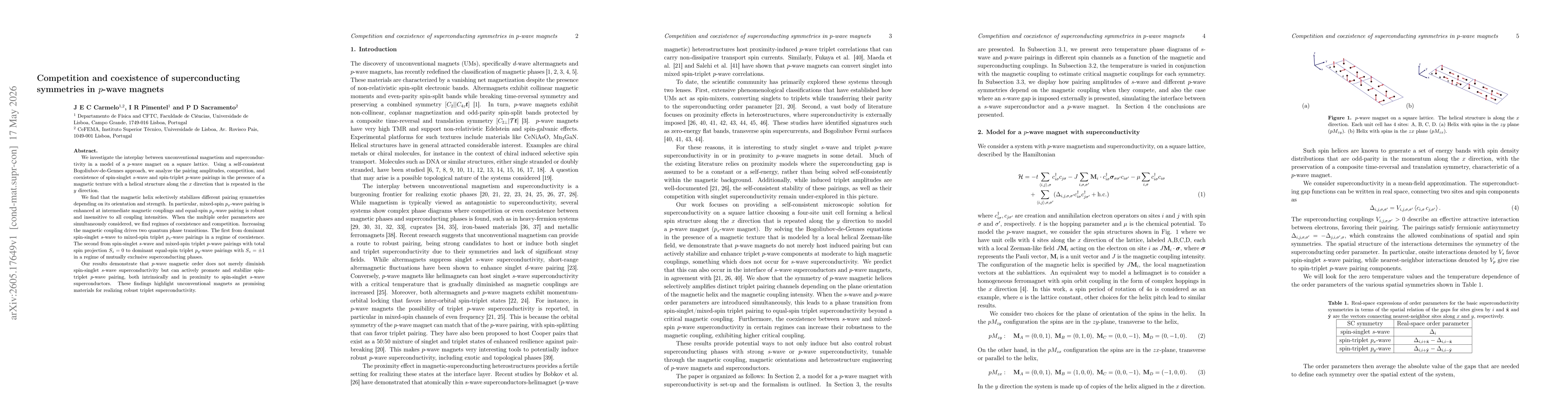 Thumbnail for Competition and coexistence of superconducting symmetries in $p$-wave magnets