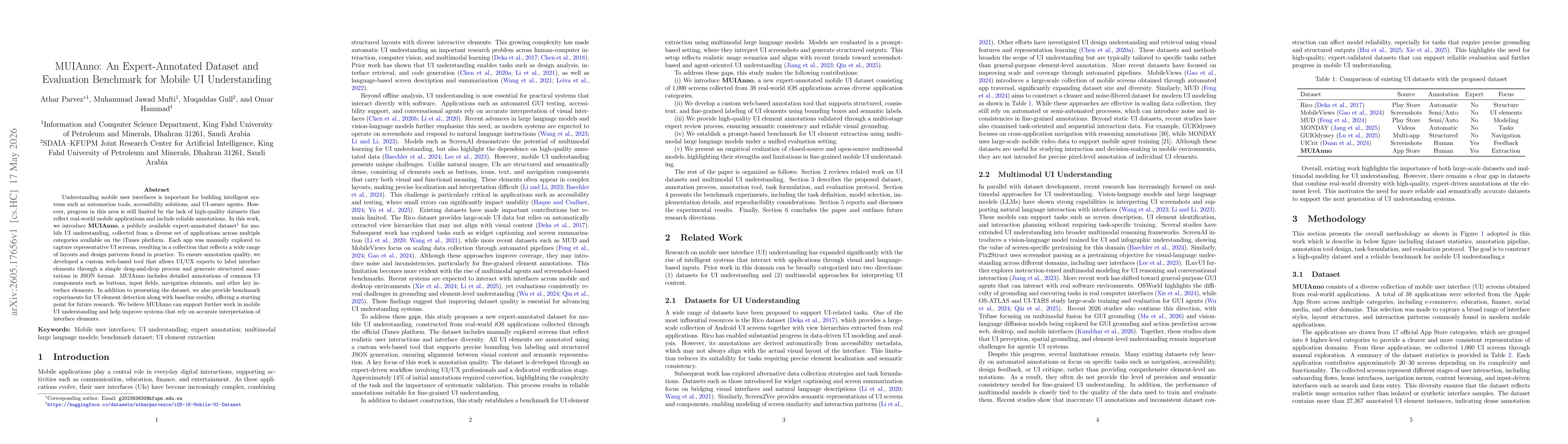 Thumbnail for MUIAnno: An Expert-Annotated Dataset and Evaluation Benchmark for Mobile UI Understanding