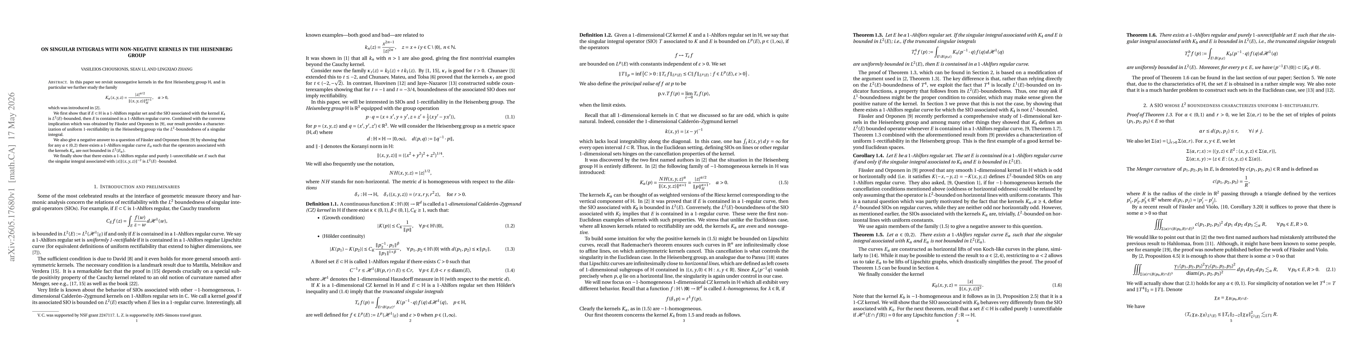 Thumbnail for On singular integrals with non-negative kernels in the Heisenberg group