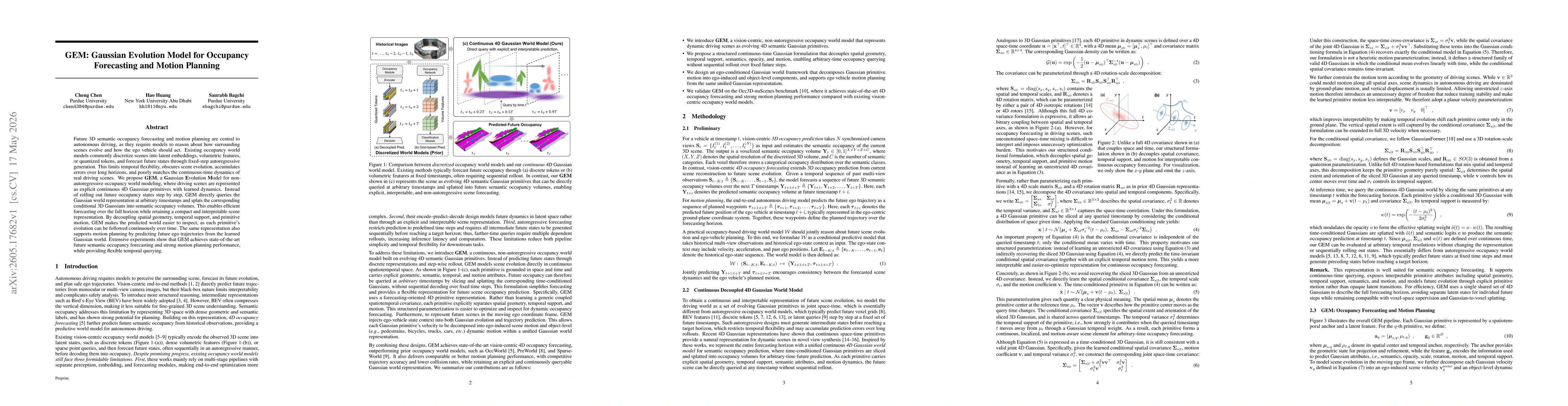 Thumbnail for GEM: Gaussian Evolution Model for Occupancy Forecasting and Motion Planning