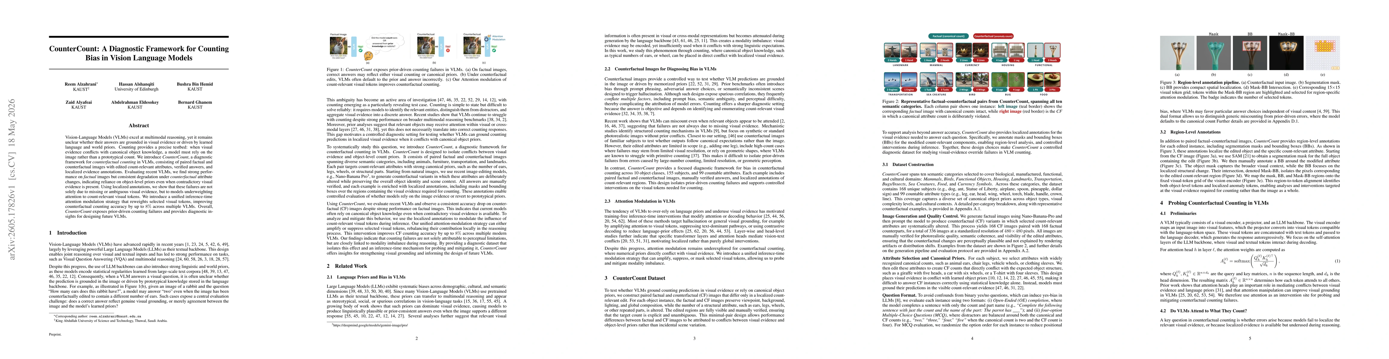 Thumbnail for CounterCount: A Diagnostic Framework for Counting Bias in Vision Language Models