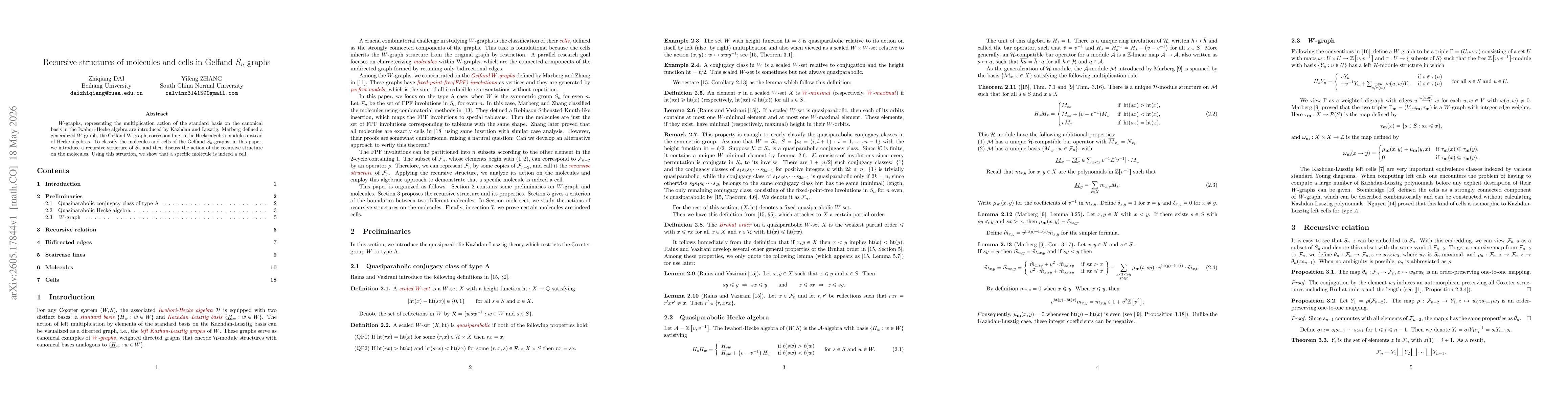 Thumbnail for Recursive structures of molecules and cells in Gelfand $S_n$-graphs