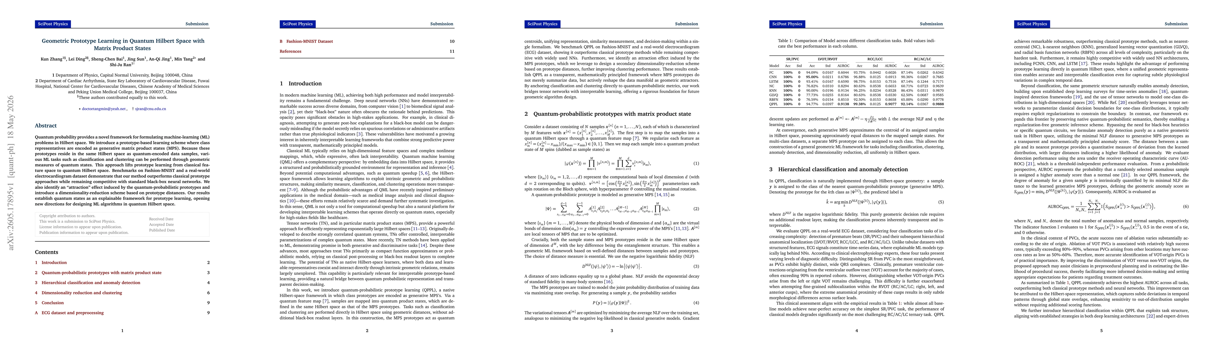 Thumbnail for Geometric Prototype Learning in Quantum Hilbert Space with Matrix Product States