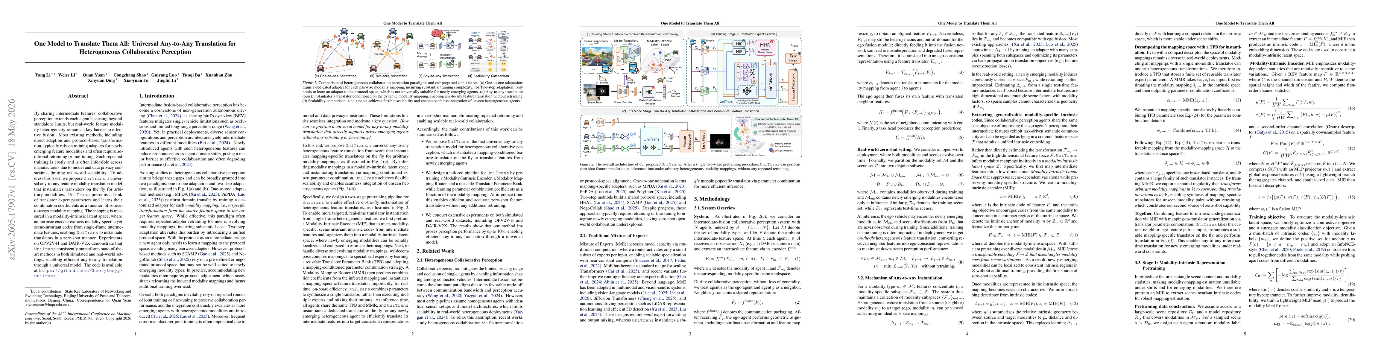 Thumbnail for One Model to Translate Them All: Universal Any-to-Any Translation for Heterogeneous Collaborative Perception