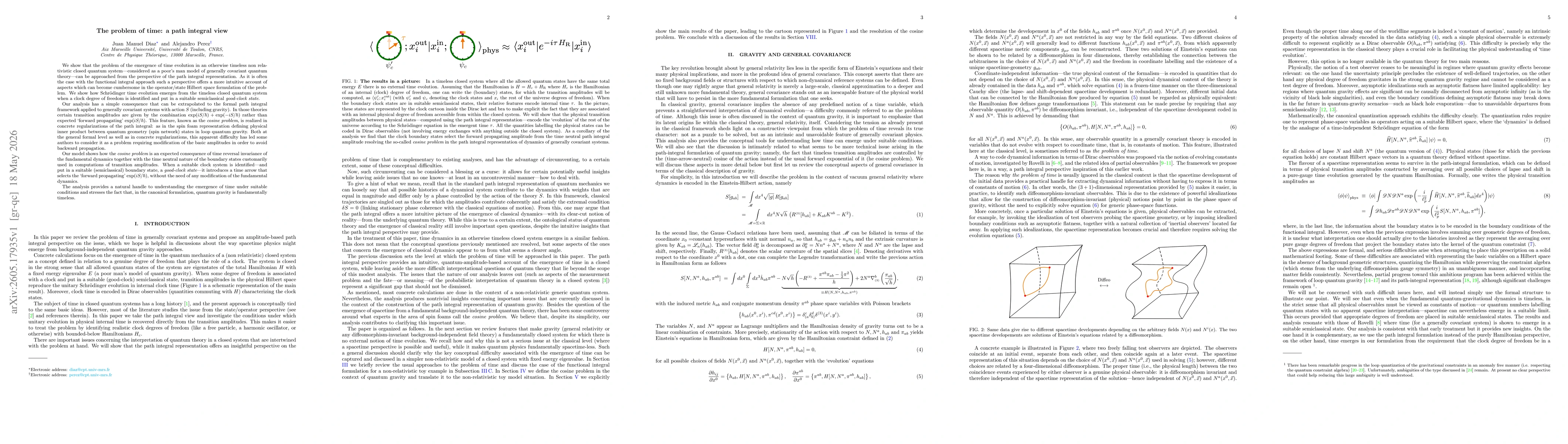 Thumbnail for The problem of time: a path integral view