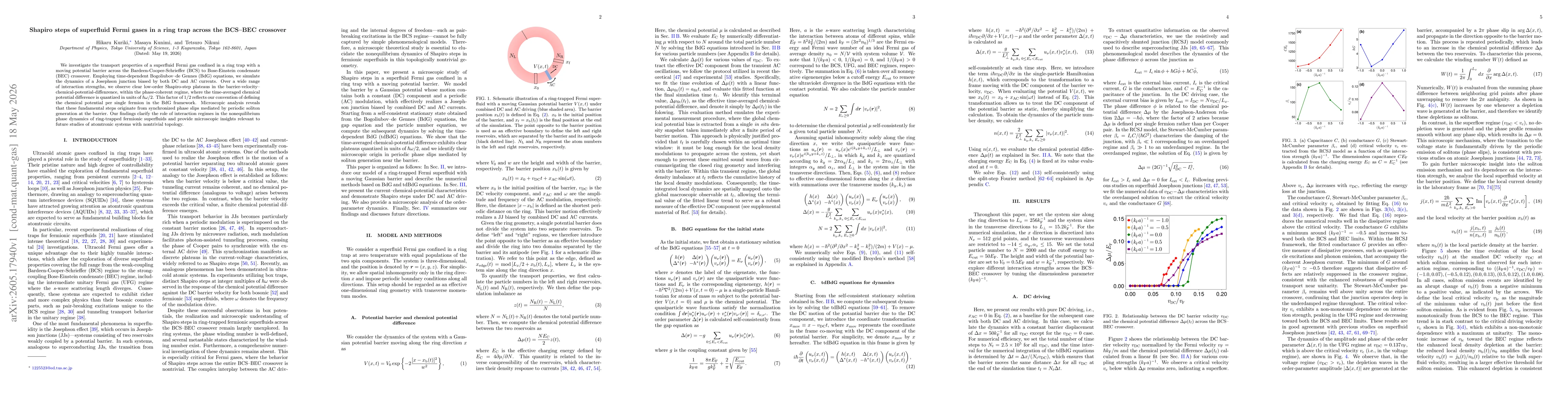 Thumbnail for Shapiro steps of superfluid Fermi gases in a ring trap across the BCS--BEC crossover