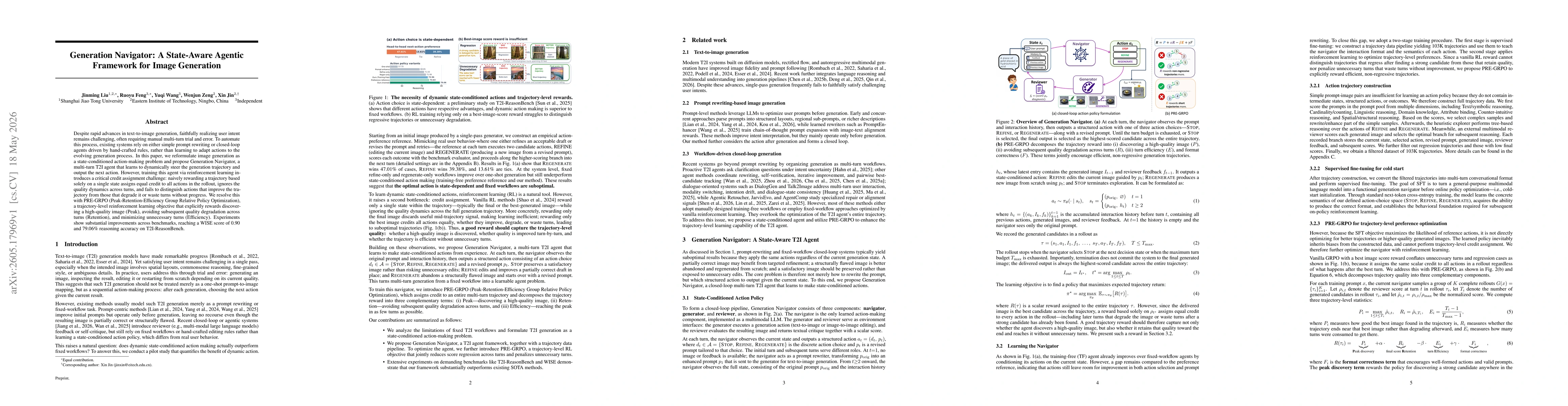 Thumbnail for Generation Navigator: A State-Aware Agentic Framework for Image Generation