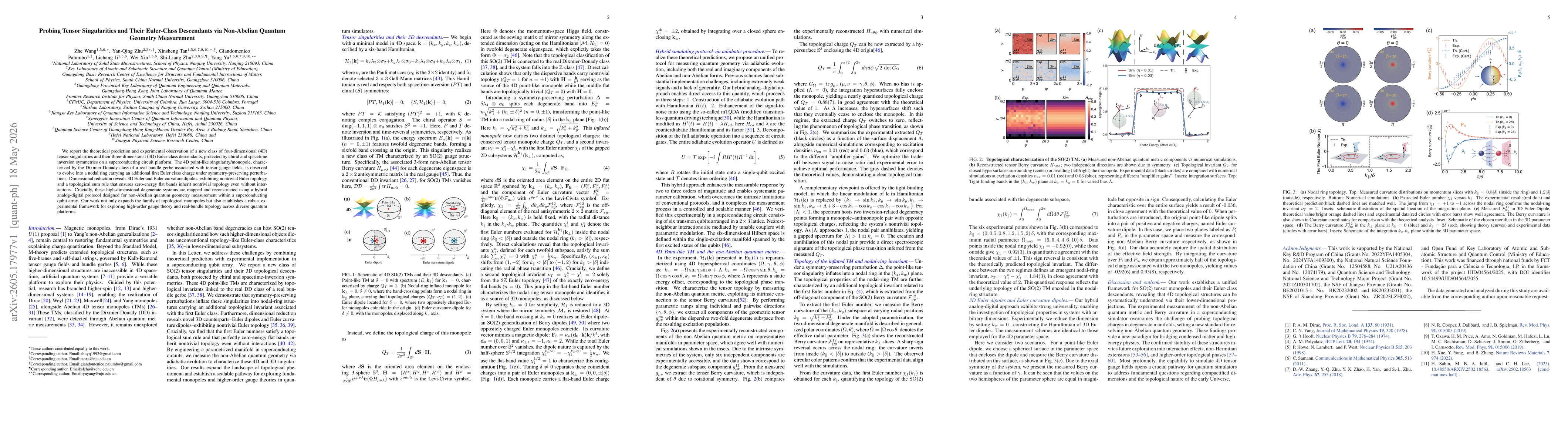 Thumbnail for Probing Tensor Singularities and Their Euler-Class Descendants via Non-Abelian Quantum Geometry Measurement