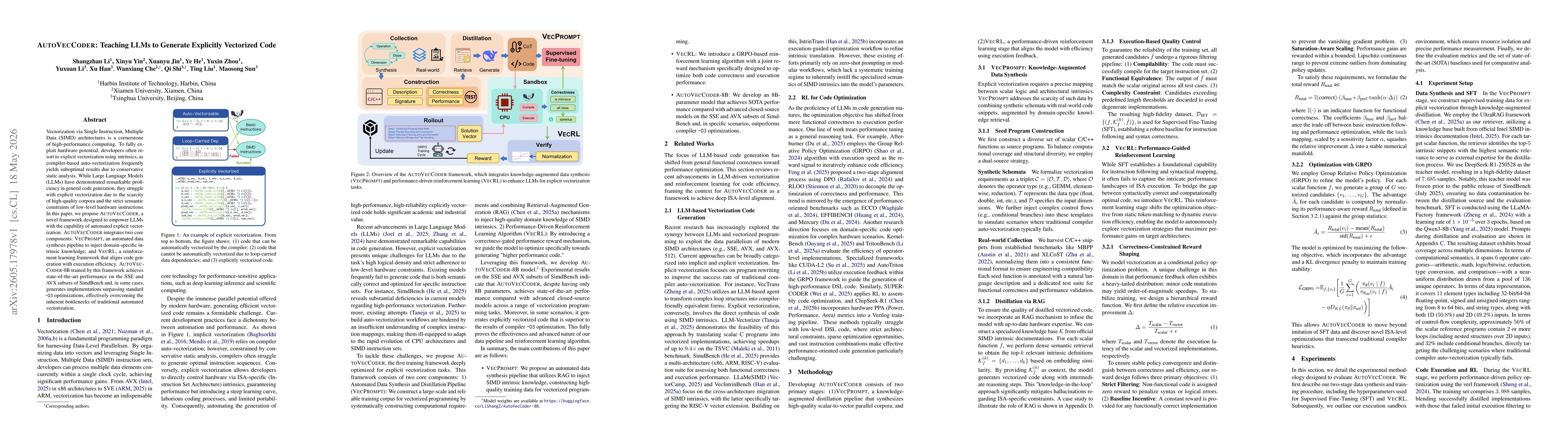 Thumbnail for AutoVecCoder: Teaching LLMs to Generate Explicitly Vectorized Code