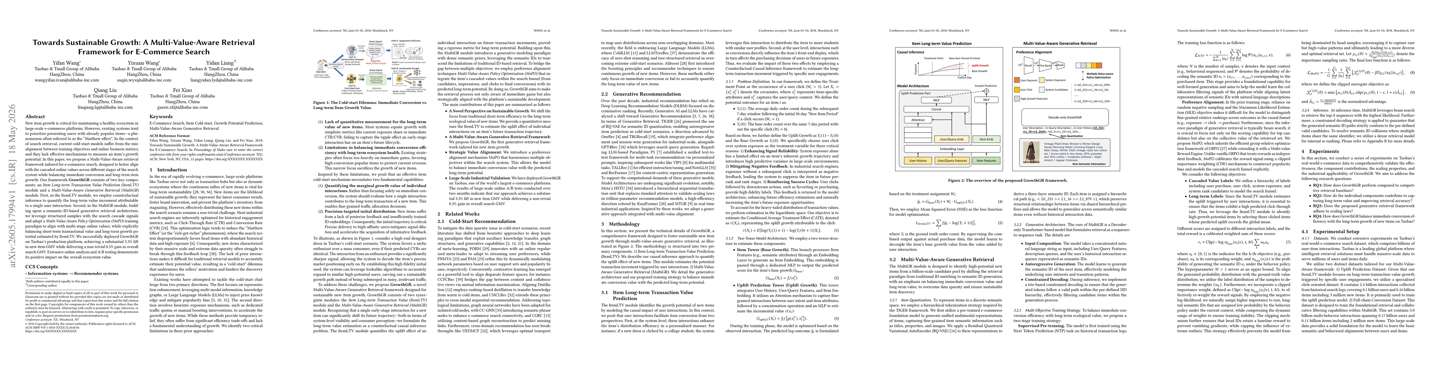 Thumbnail for Towards Sustainable Growth: A Multi-Value-Aware Retrieval Framework for E-Commerce Search