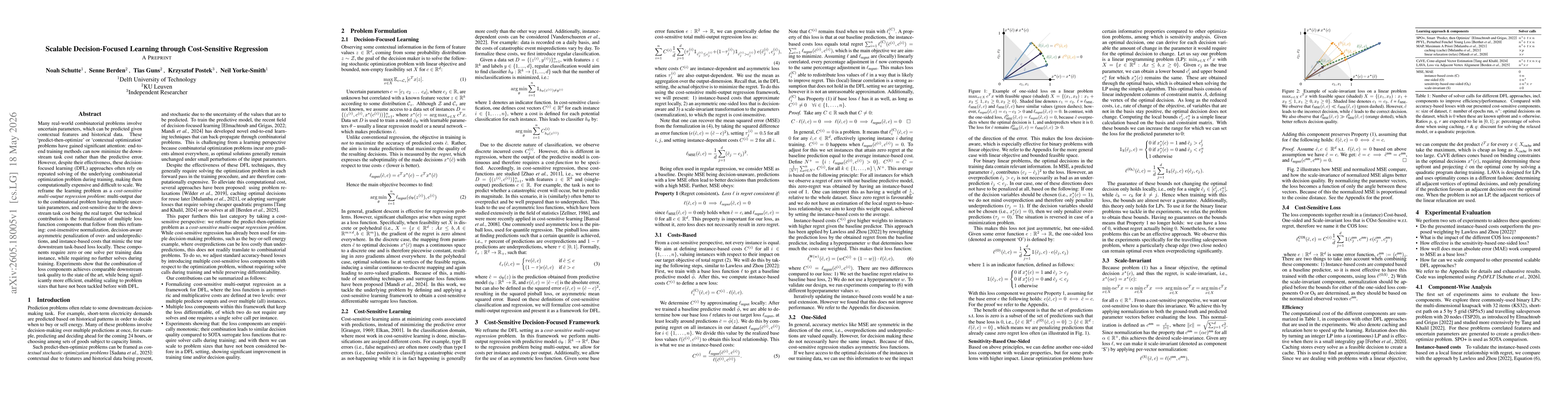 Thumbnail for Scalable Decision-Focused Learning through Cost-Sensitive Regression