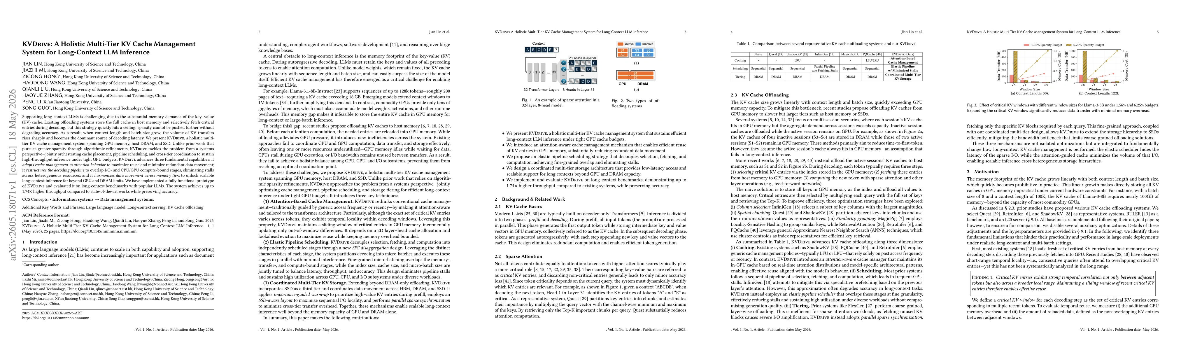 Thumbnail for KVDrive: A Holistic Multi-Tier KV Cache Management System for Long-Context LLM Inference