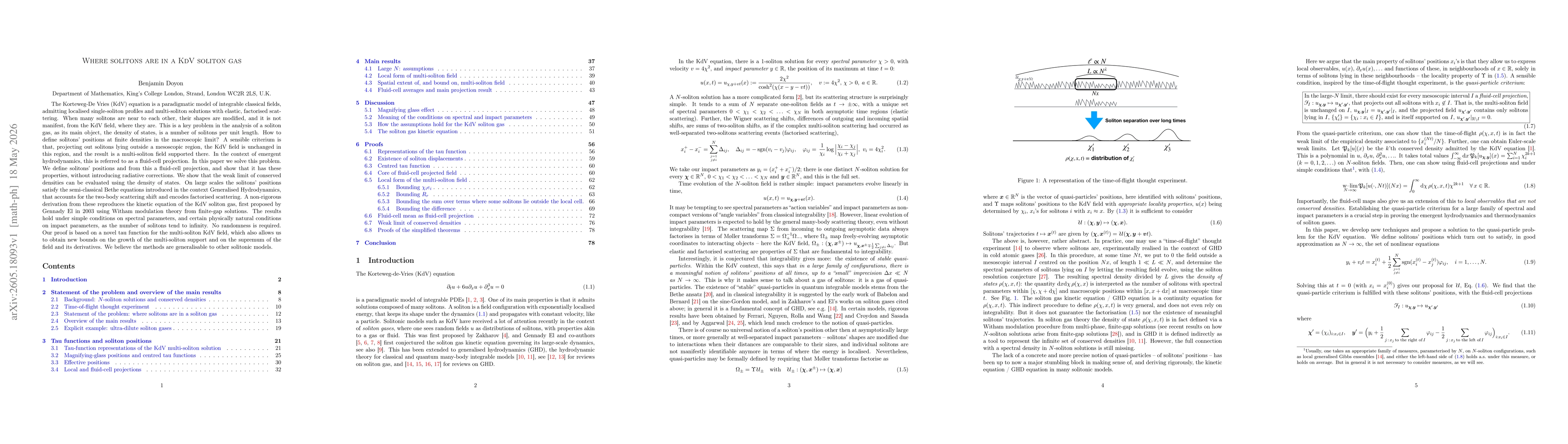 Thumbnail for Where solitons are in a KdV soliton gas
