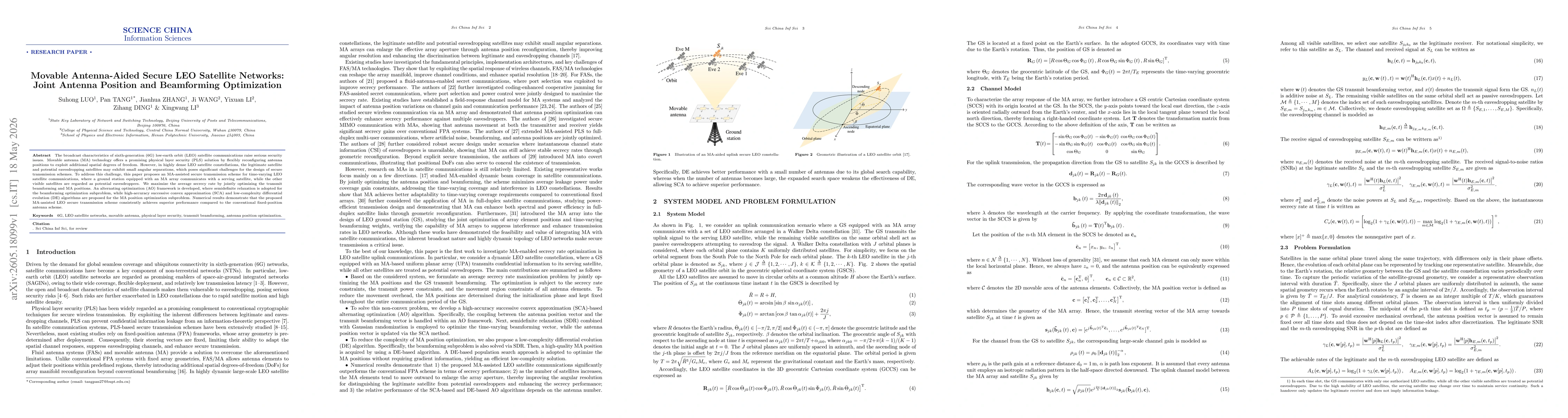 Thumbnail for Movable Antenna-Aided Secure LEO Satellite Networks: Joint Antenna Position and Beamforming Optimization