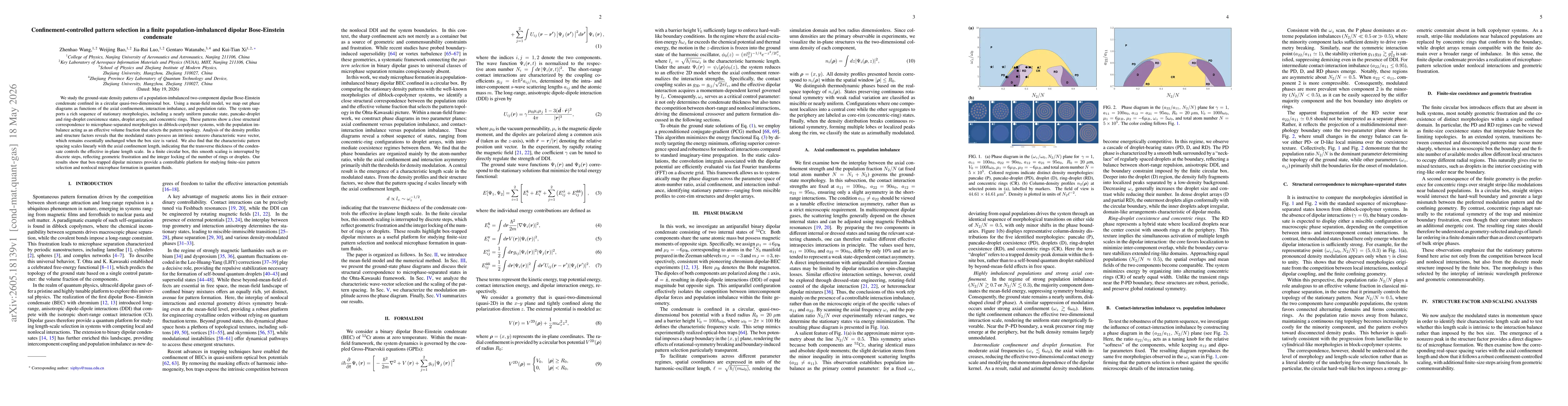 Thumbnail for Confinement-controlled pattern selection in a finite population-imbalanced dipolar Bose-Einstein condensate