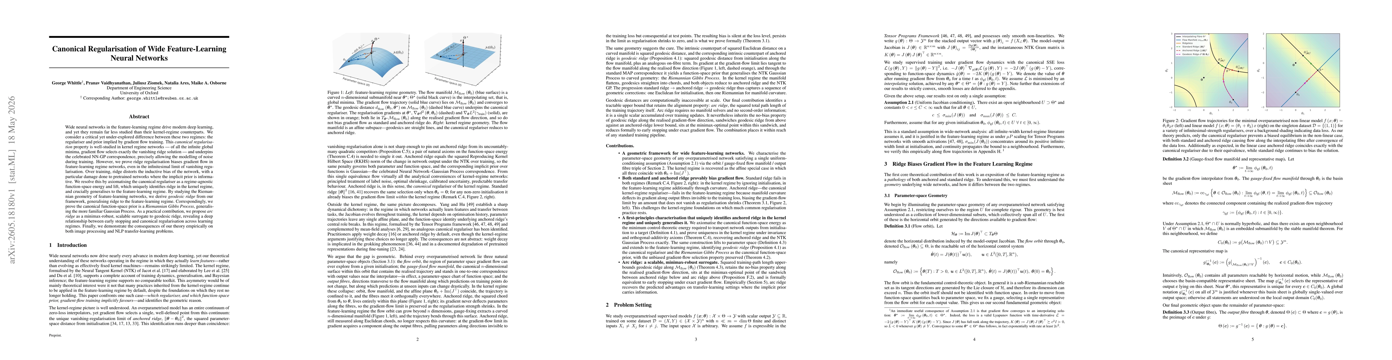 Thumbnail for Canonical Regularisation of Wide Feature-Learning Neural Networks