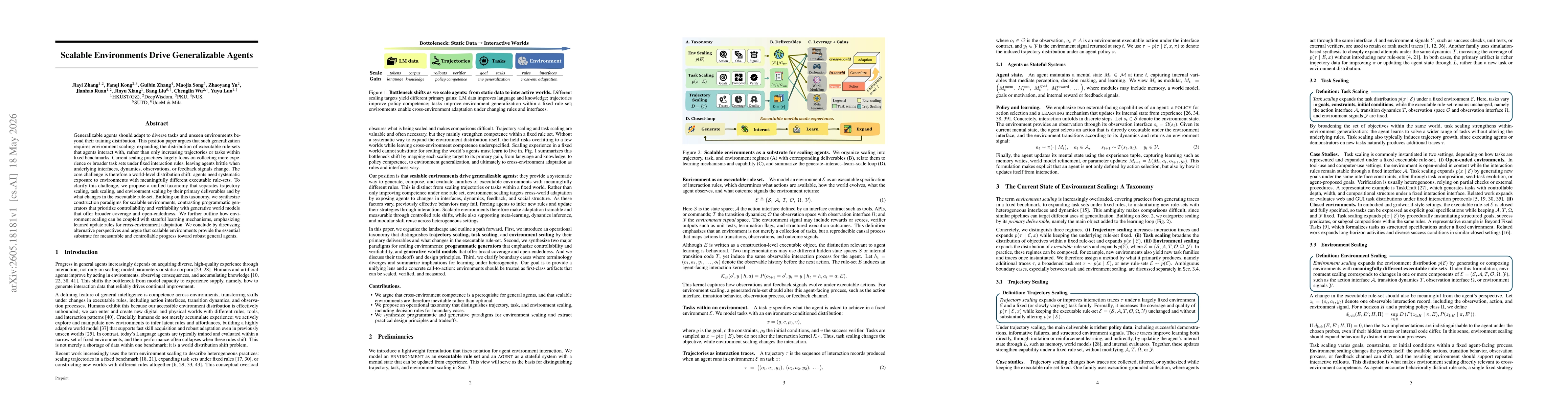Thumbnail for Scalable Environments Drive Generalizable Agents