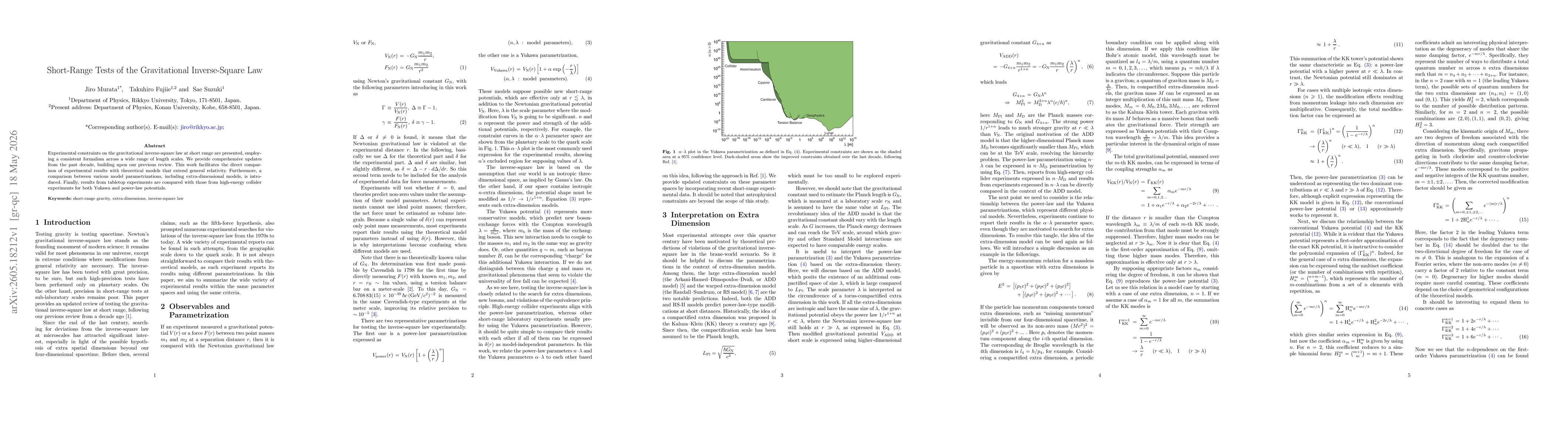 Thumbnail for Short-Range Tests of the Gravitational Inverse-Square Law