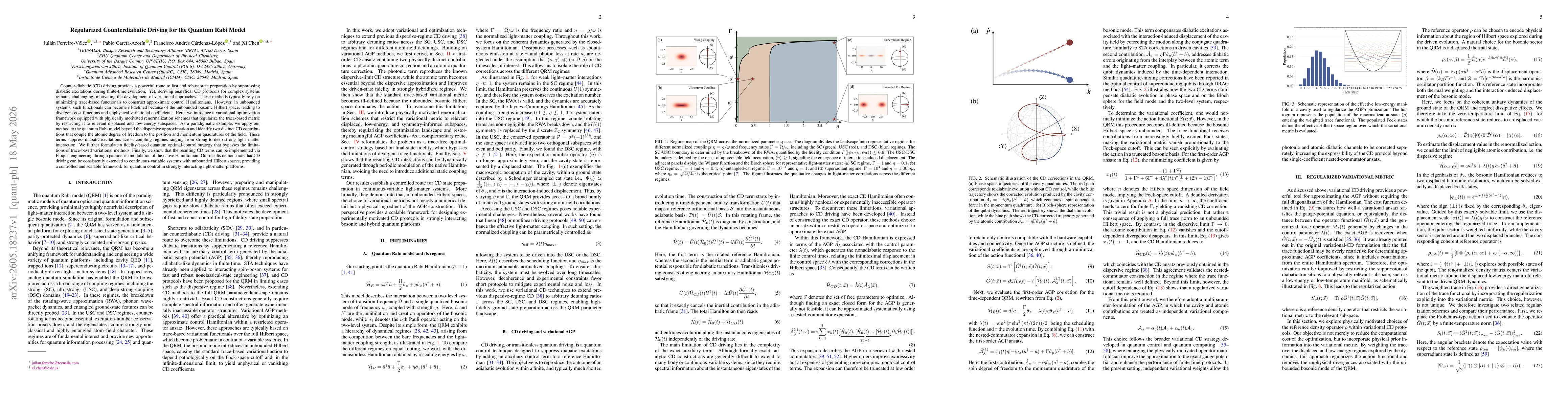 Thumbnail for Regularized Counterdiabatic Driving for the Quantum Rabi Model