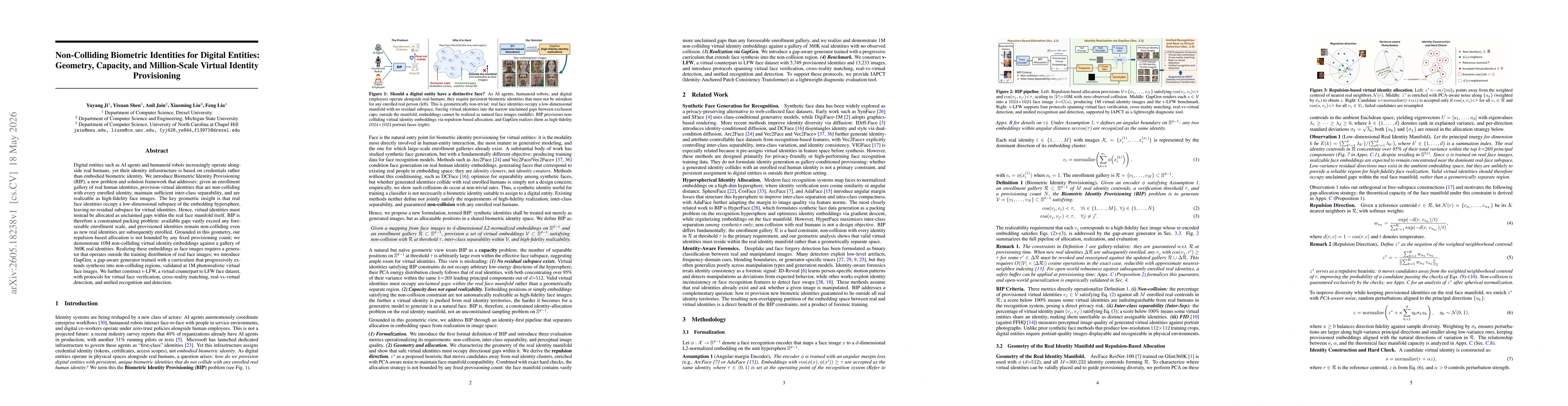 Thumbnail for Non-Colliding Biometric Identities for Digital Entities: Geometry, Capacity, and Million-Scale Virtual Identity Provisioning