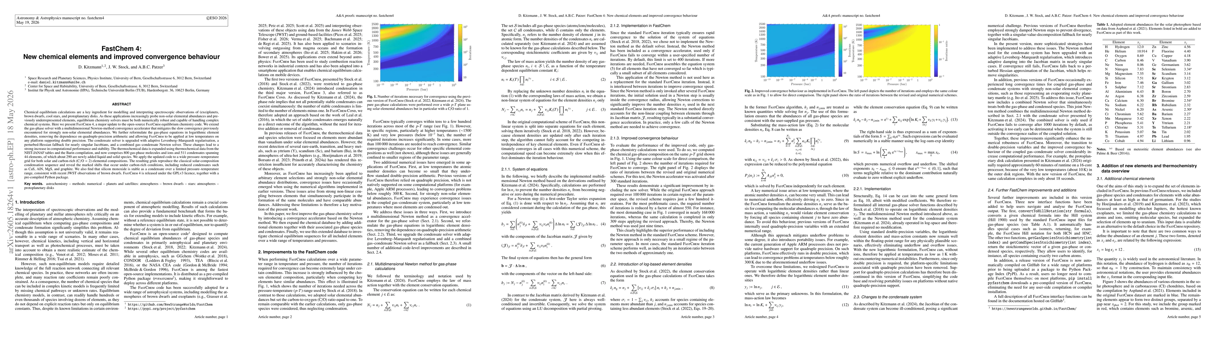 Thumbnail for FastChem 4: New chemical elements and improved convergence behaviour