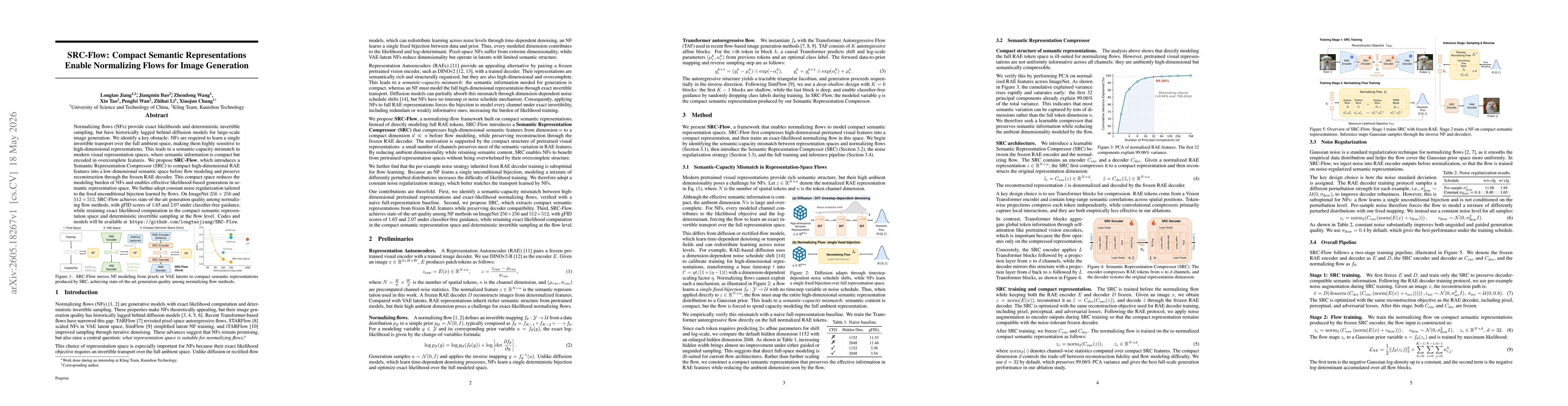 Thumbnail for SRC-Flow: Compact Semantic Representations Enable Normalizing Flows for Image Generation