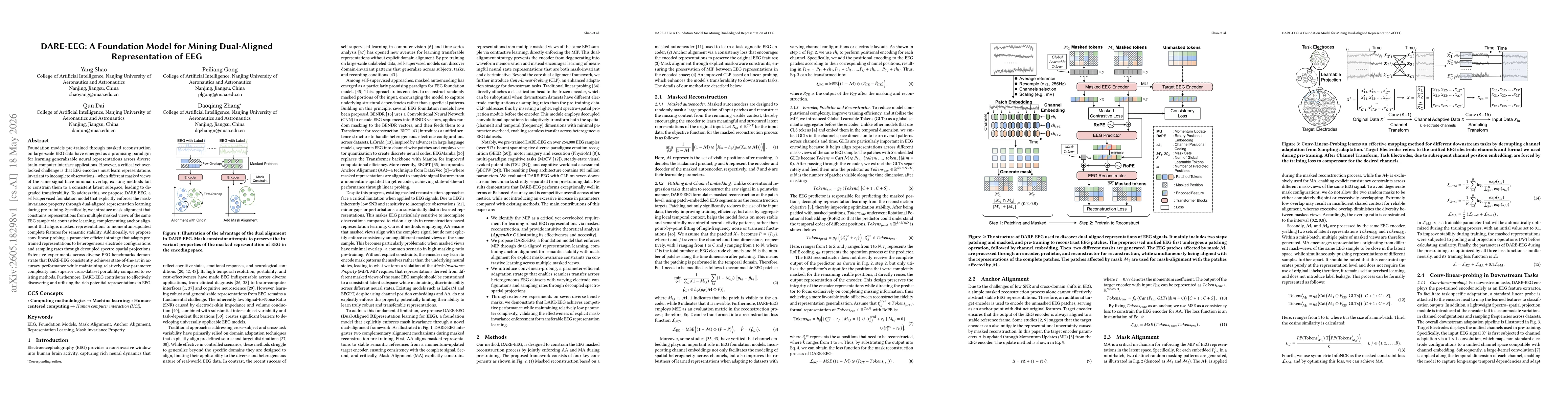 Thumbnail for DARE-EEG: A Foundation Model for Mining Dual-Aligned Representation of EEG