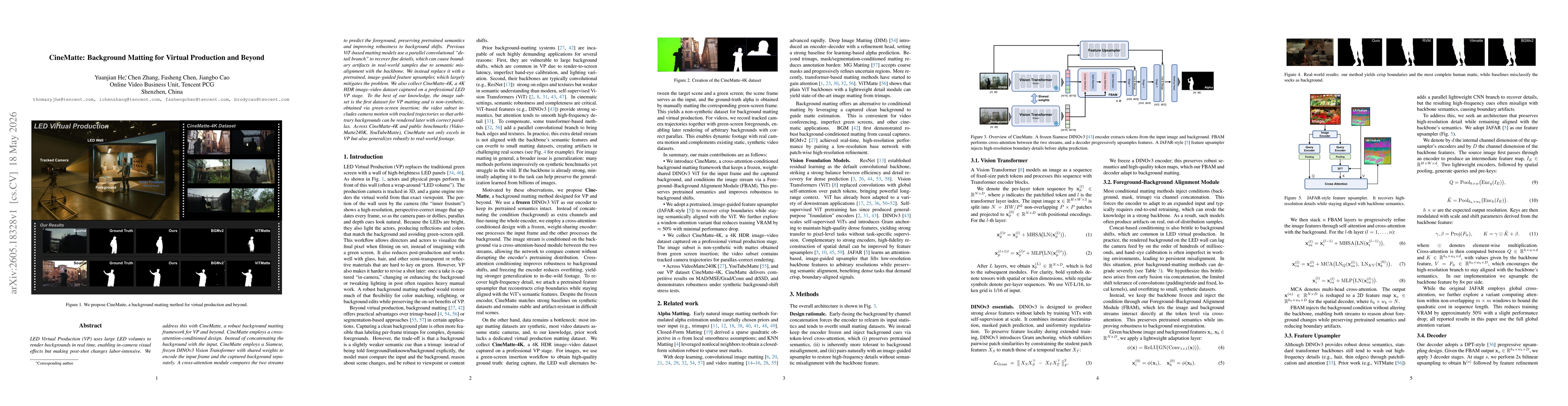 Thumbnail for CineMatte: Background Matting for Virtual Production and Beyond