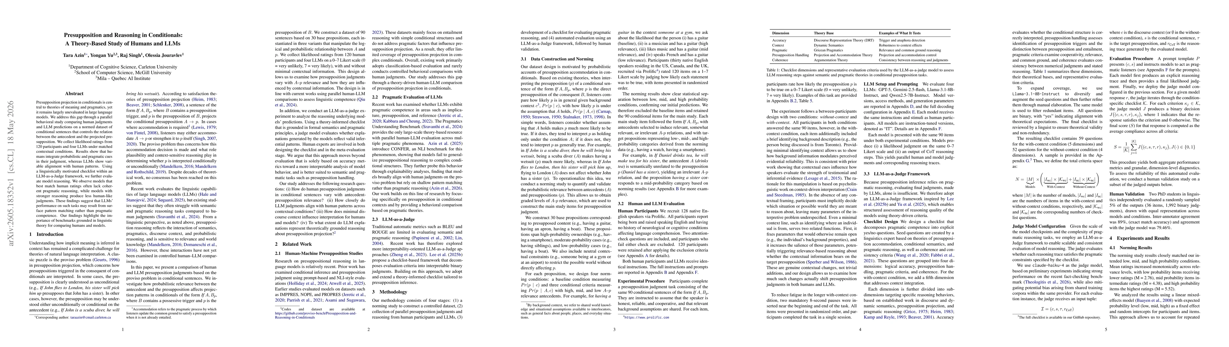 Thumbnail for Presupposition and Reasoning in Conditionals: A Theory-Based Study of Humans and LLMs