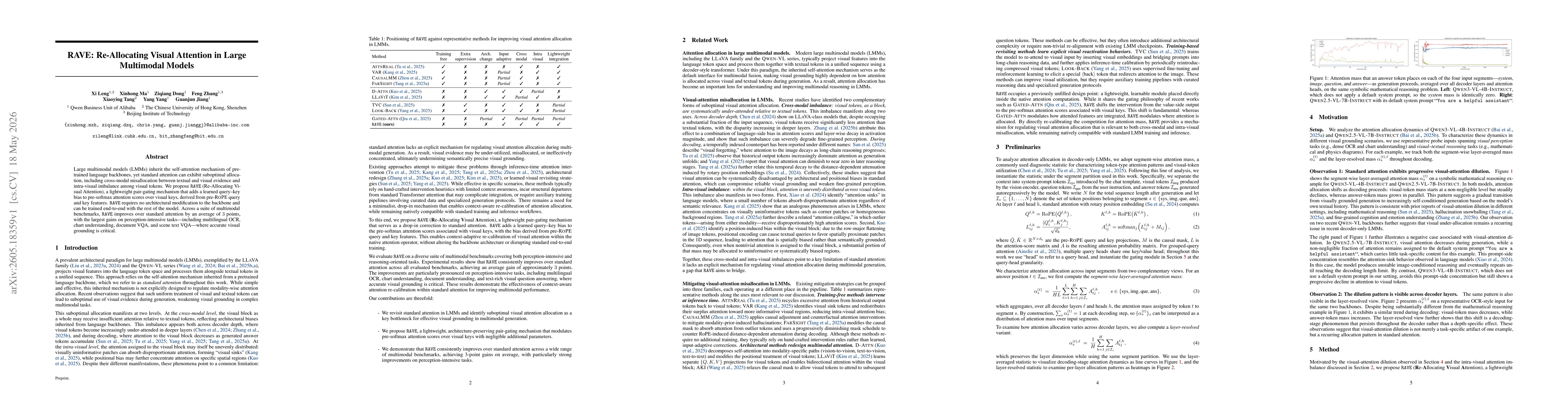 Thumbnail for RAVE: Re-Allocating Visual Attention in Large Multimodal Models