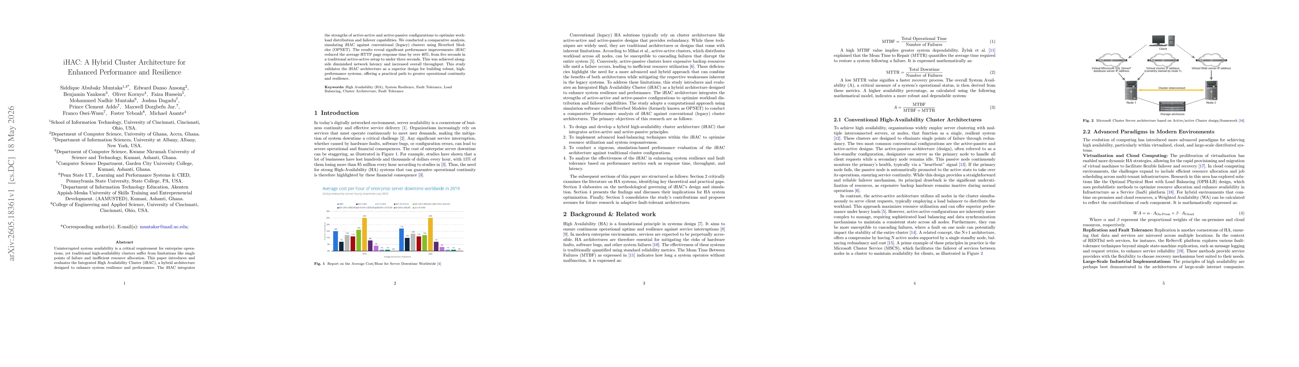 Thumbnail for iHAC: A Hybrid Cluster Architecture for Enhanced Performance and Resilience