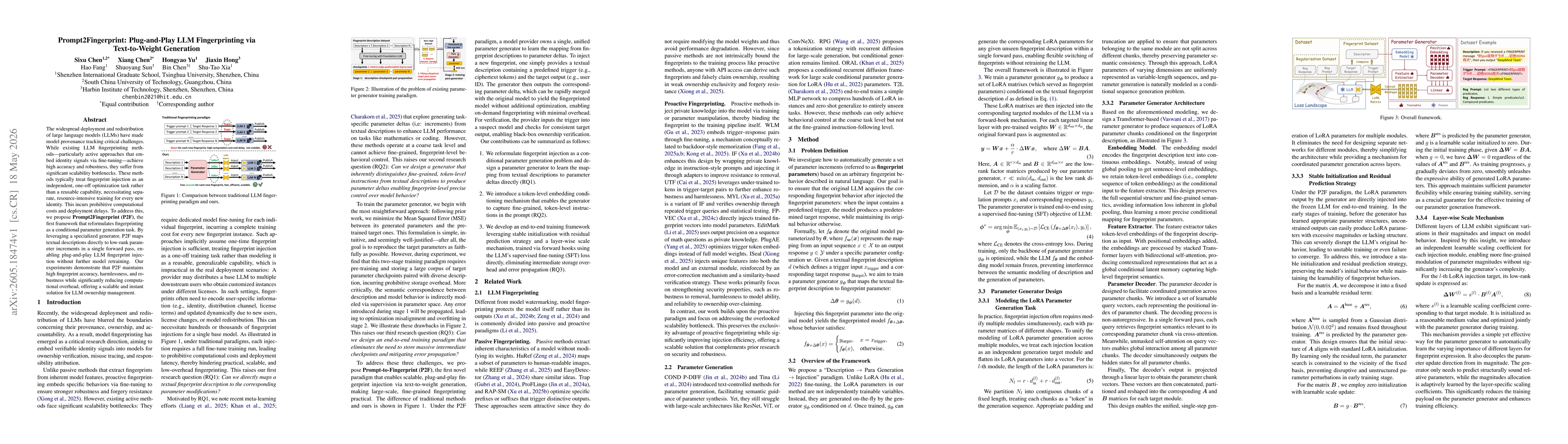 Thumbnail for Prompt2Fingerprint: Plug-and-Play LLM Fingerprinting via Text-to-Weight Generation