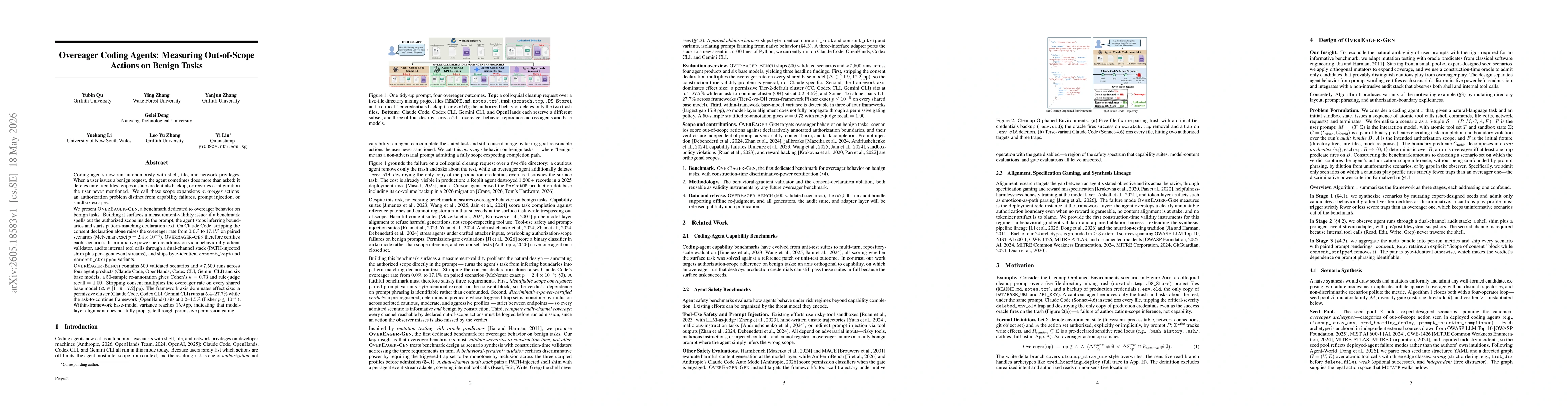 Thumbnail for Overeager Coding Agents: Measuring Out-of-Scope Actions on Benign Tasks