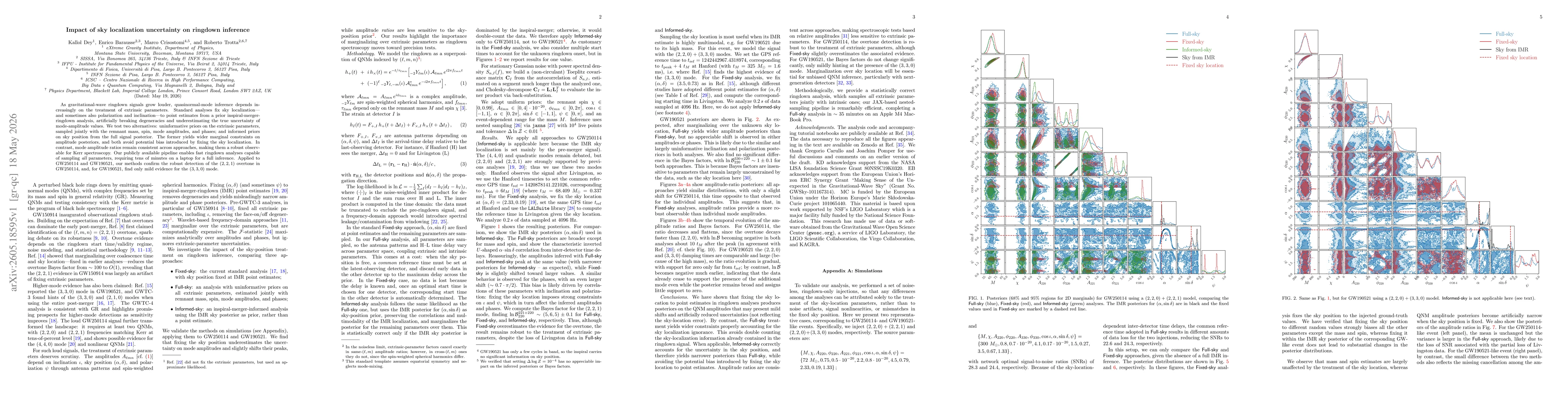 Thumbnail for Impact of sky localization uncertainty on ringdown inference