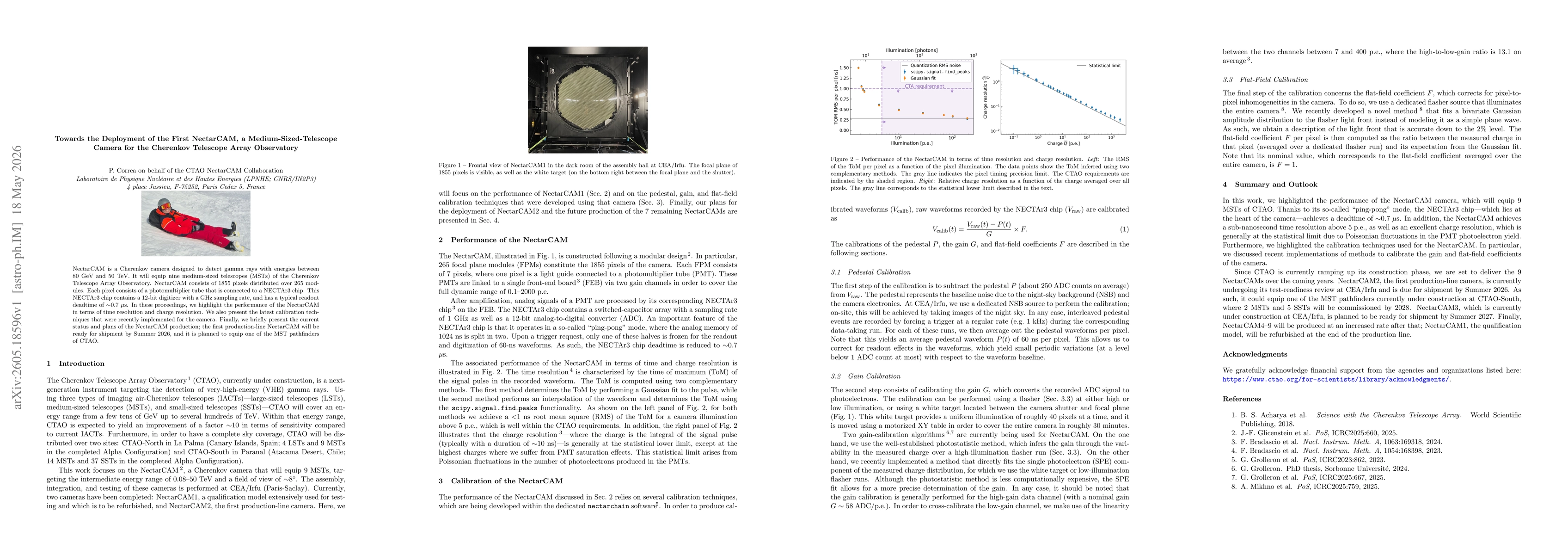 Thumbnail for Towards the Deployment of the First NectarCAM, a Medium-Sized-Telescope Camera for the Cherenkov Telescope Array Observatory
