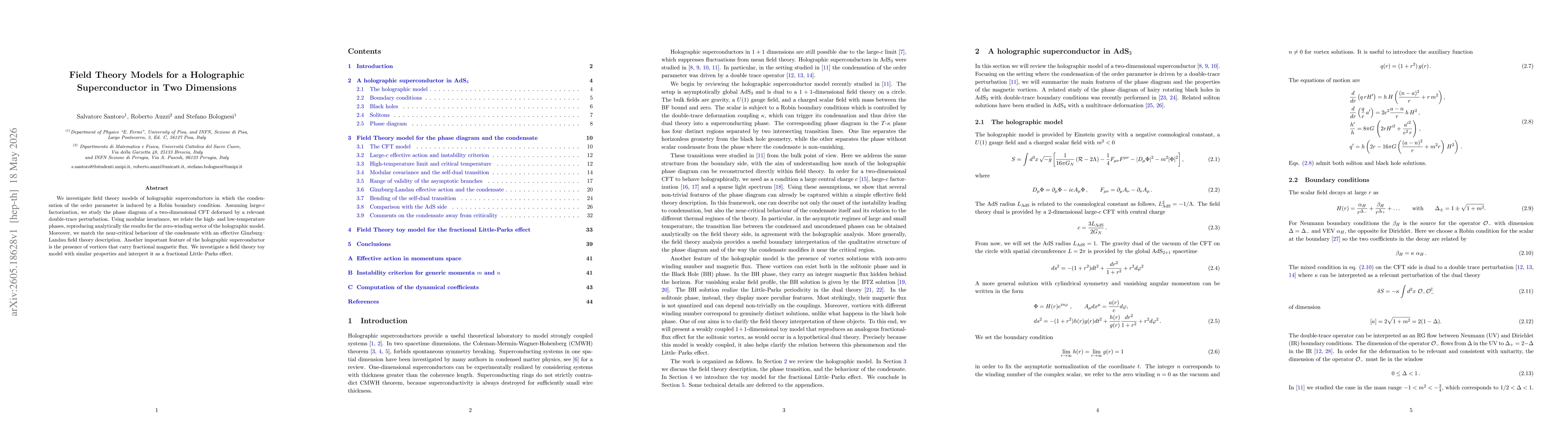 Thumbnail for Field Theory Models for a Holographic Superconductor in Two Dimensions