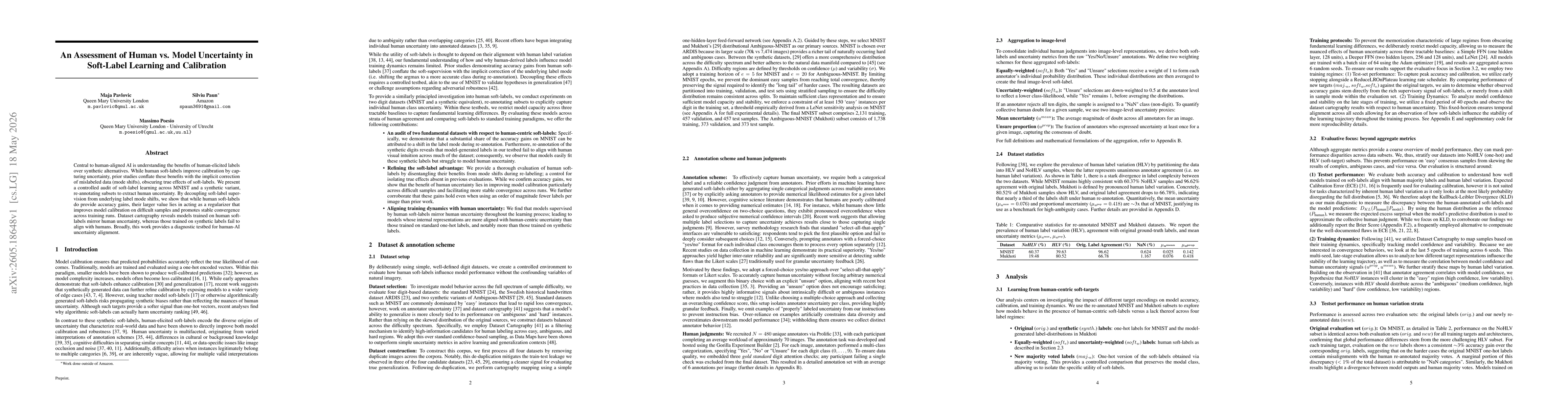 Thumbnail for An Assessment of Human vs. Model Uncertainty in Soft-Label Learning and Calibration