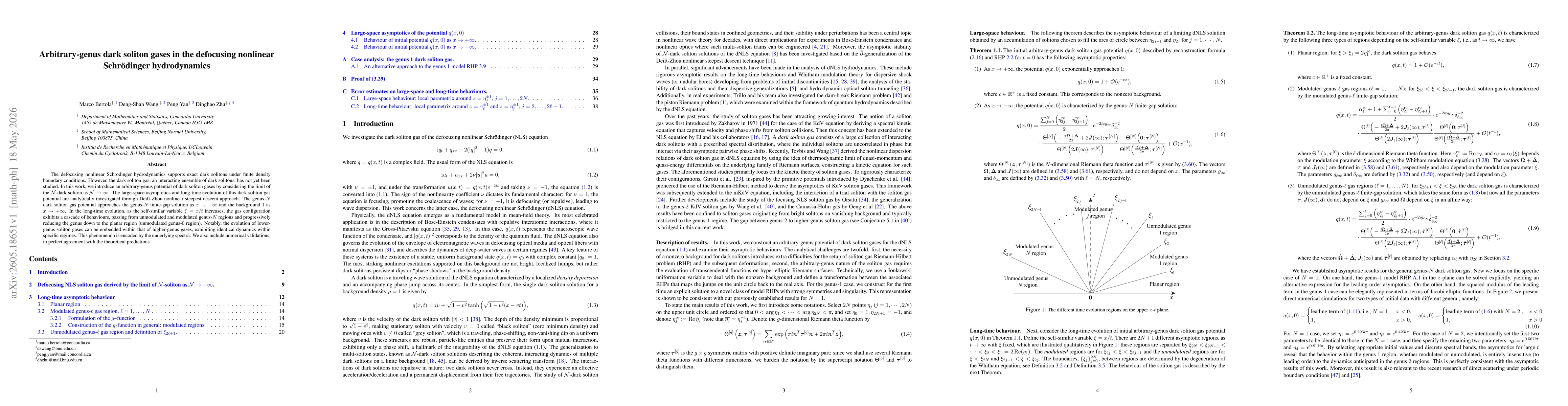Thumbnail for Arbitrary-genus dark soliton gases in the defocusing nonlinear Schrödinger hydrodynamics