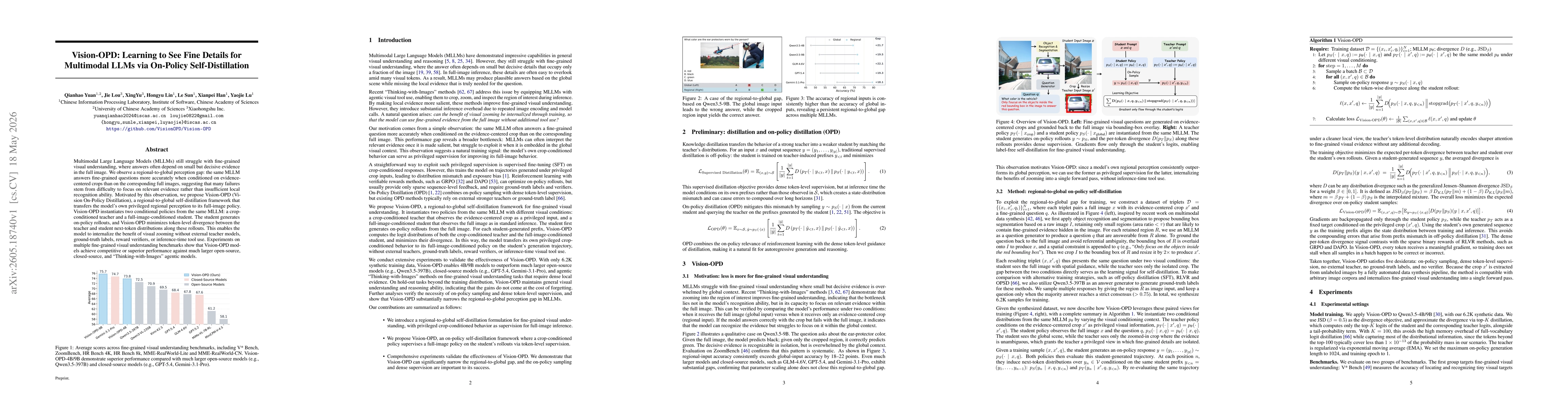 Thumbnail for Vision-OPD: Learning to See Fine Details for Multimodal LLMs via On-Policy Self-Distillation