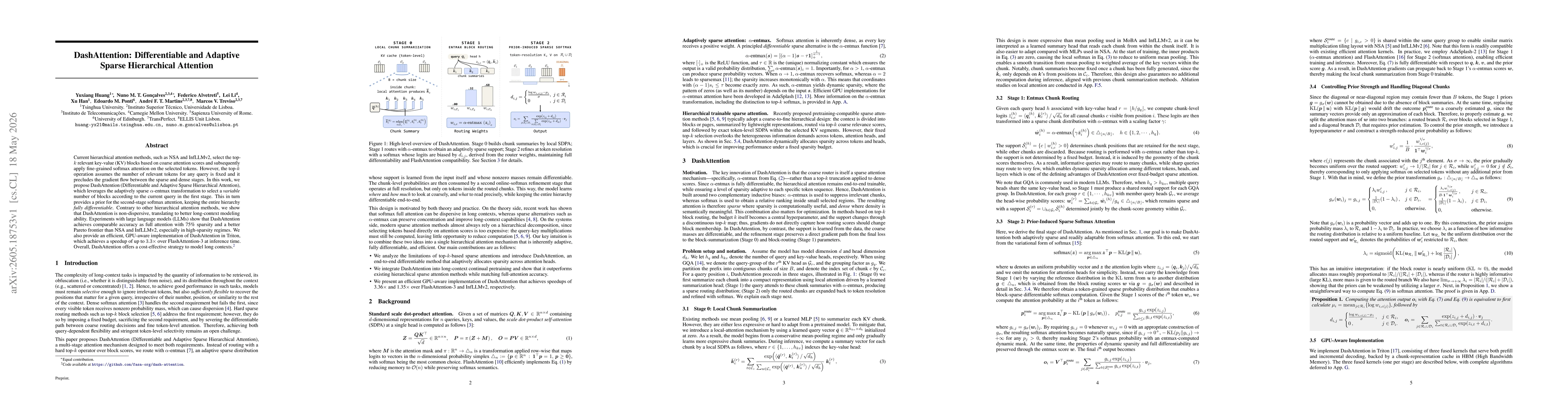 Thumbnail for DashAttention: Differentiable and Adaptive Sparse Hierarchical Attention