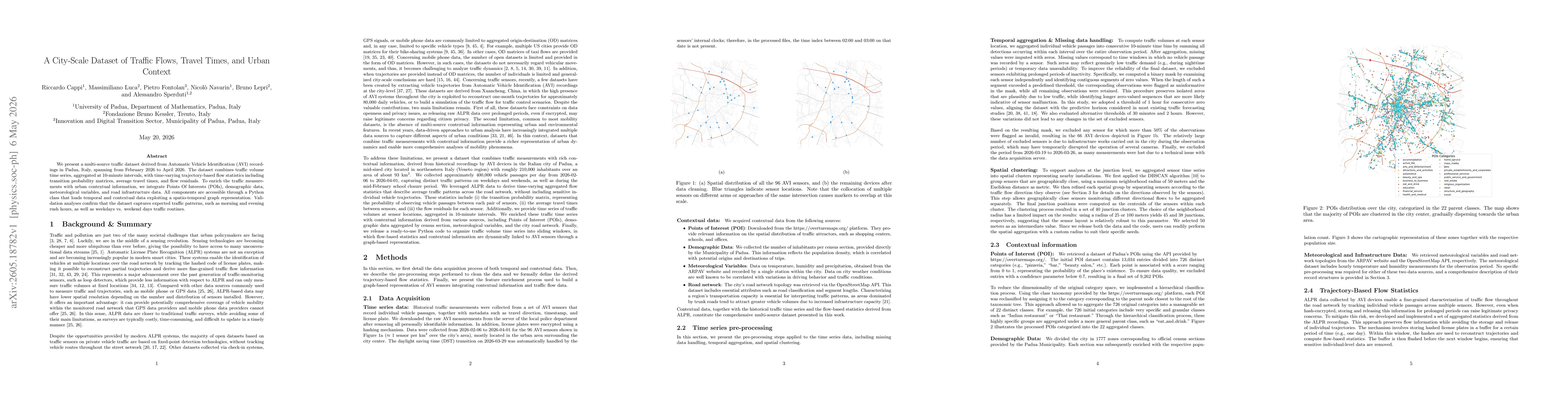Thumbnail for A City-Scale Dataset of Traffic Flows, Travel Times, and Urban Context