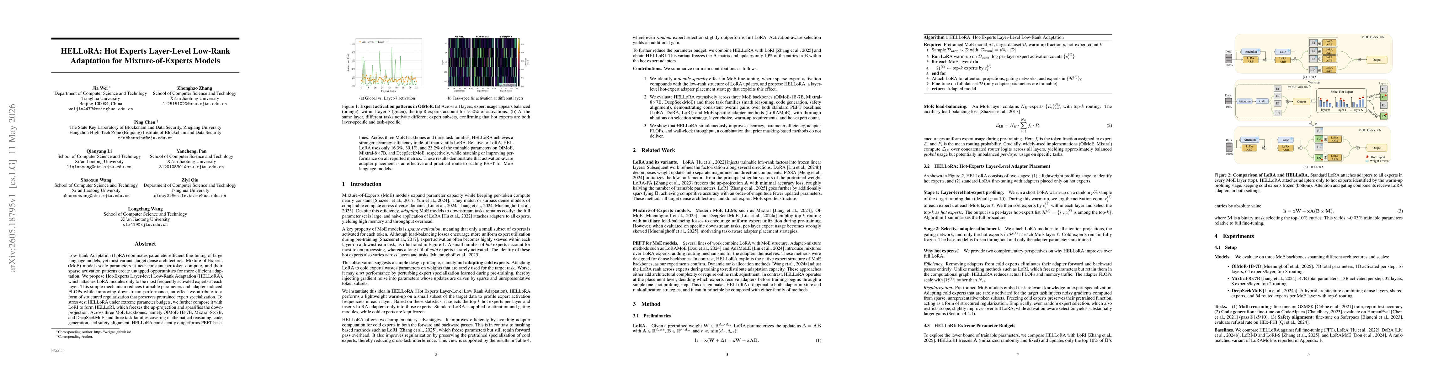 Thumbnail for HELLoRA: Hot Experts Layer-Level Low-Rank Adaptation for Mixture-of-Experts Models