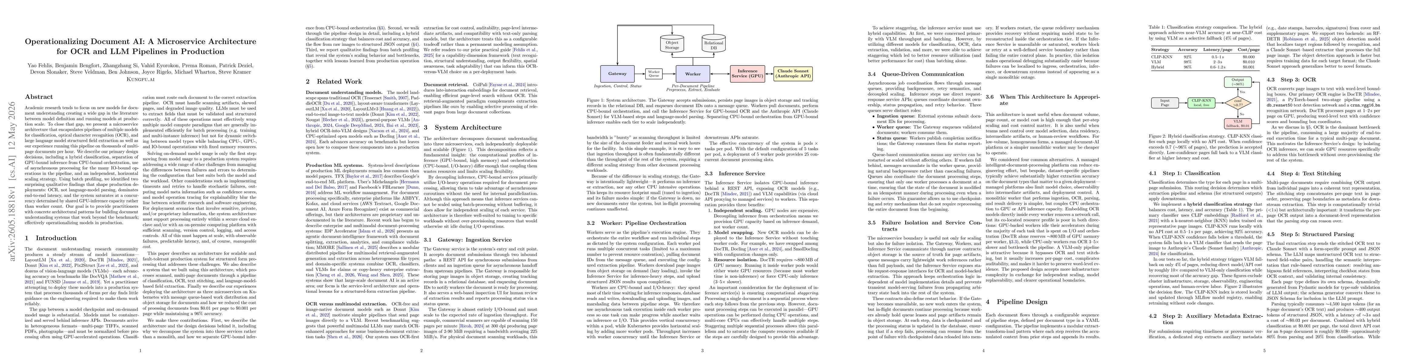 Thumbnail for Operationalizing Document AI: A Microservice Architecture for OCR and LLM Pipelines in Production