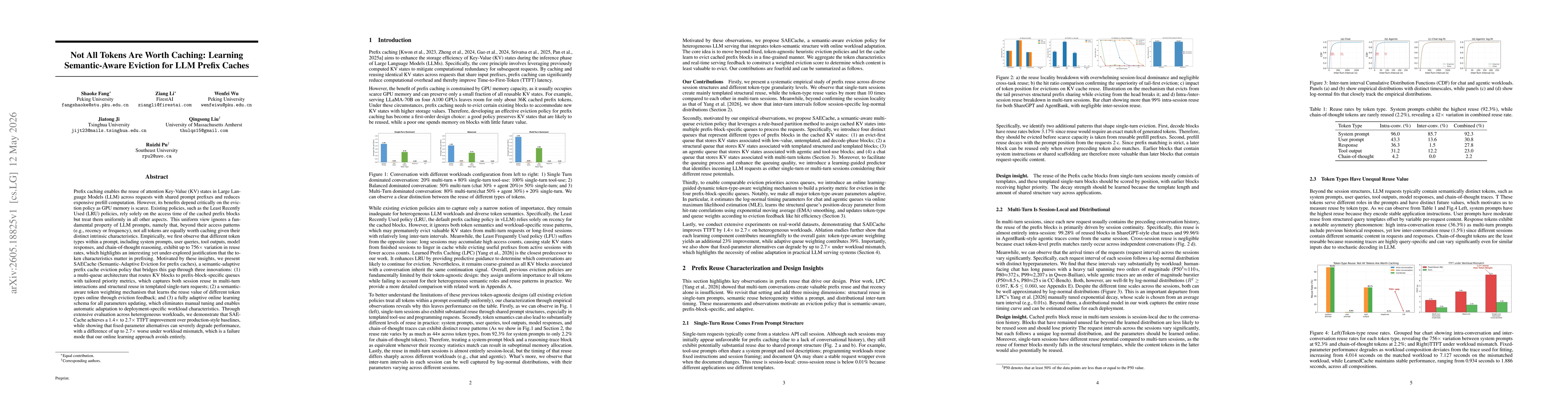 Thumbnail for Not All Tokens Are Worth Caching: Learning Semantic-Aware Eviction for LLM Prefix Caches