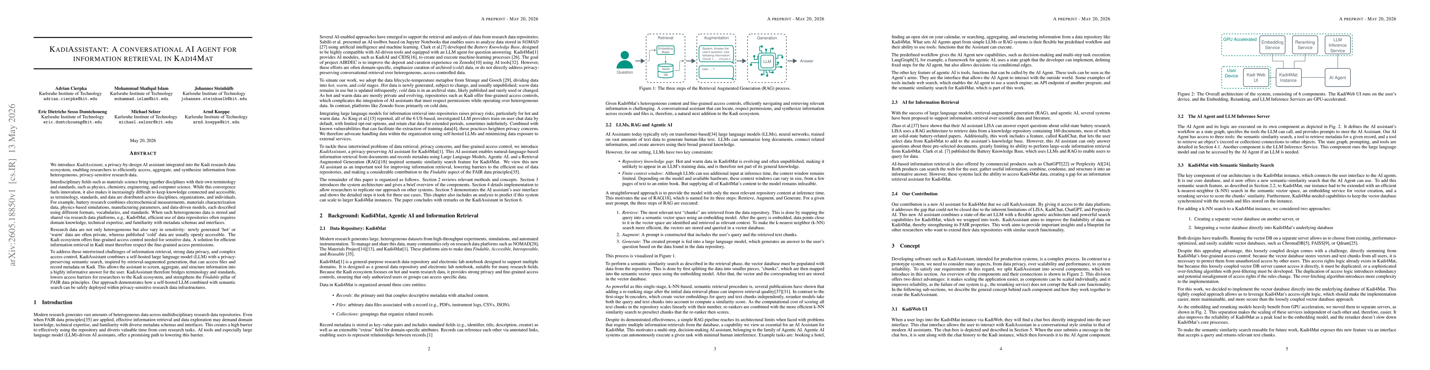 Thumbnail for KadiAssistant: A conversational AI Agent for information retrieval in Kadi4Mat