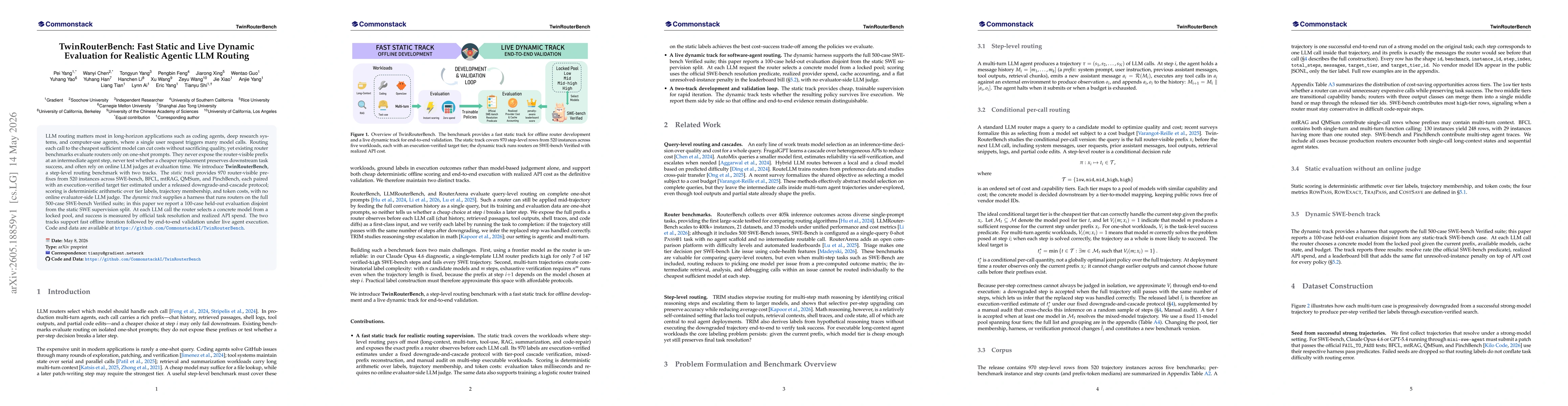 Thumbnail for TwinRouterBench: Fast Static and Live Dynamic Evaluation for Realistic Agentic LLM Routing