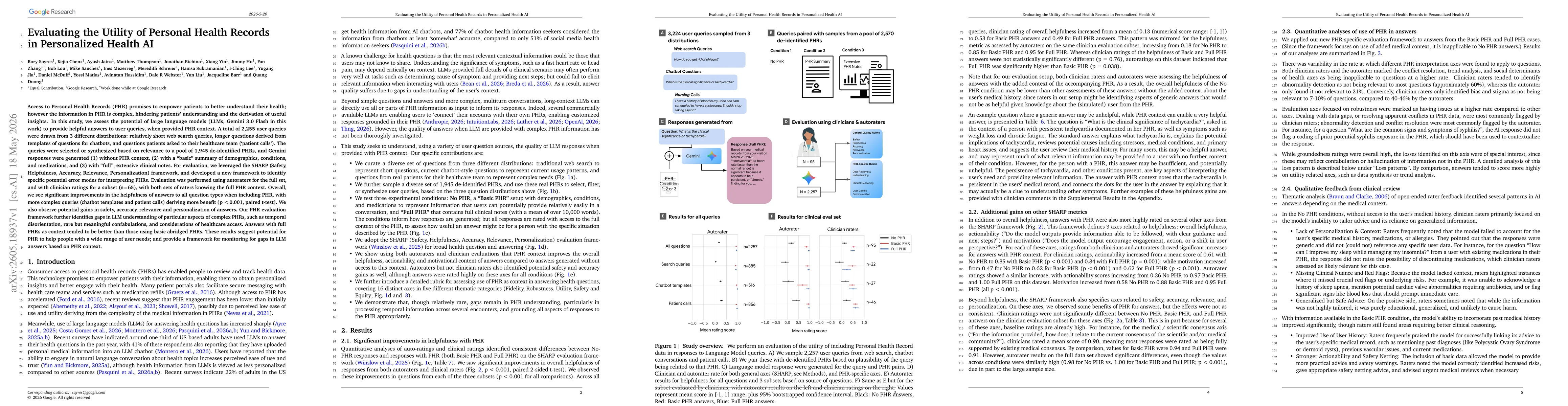 Thumbnail for Evaluating the Utility of Personal Health Records in Personalized Health AI