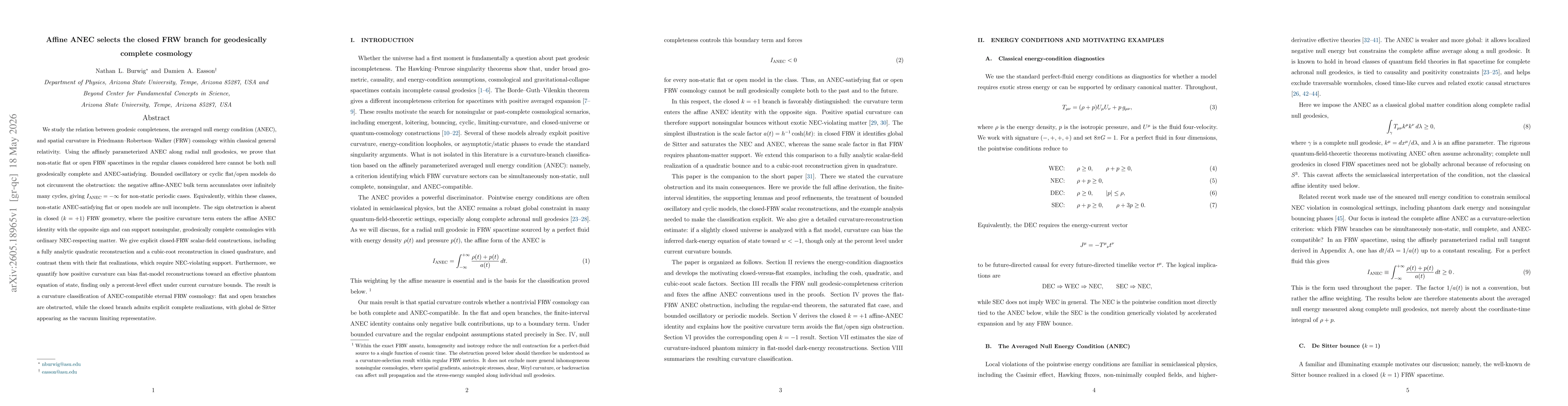 Thumbnail for Affine ANEC selects the closed FRW branch for geodesically complete cosmology